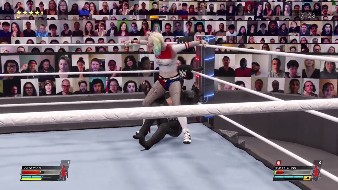 WWE 2K22 Catwoman VS Harley Quinn Stinkface Ironwoman