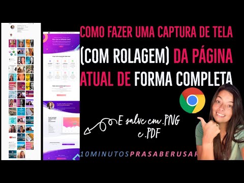 Vídeo: Como Fazer Uma Captura De Tela De Uma Página