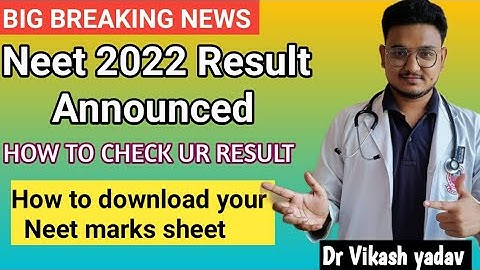 Neet 2022 Result Announced|How to check Neet 2022 Result,Big Breaking News Neet 2022 Result declared
