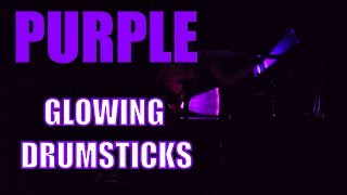 LED GLOWING DRUMSTICKS in Purple - JOEY MUHA