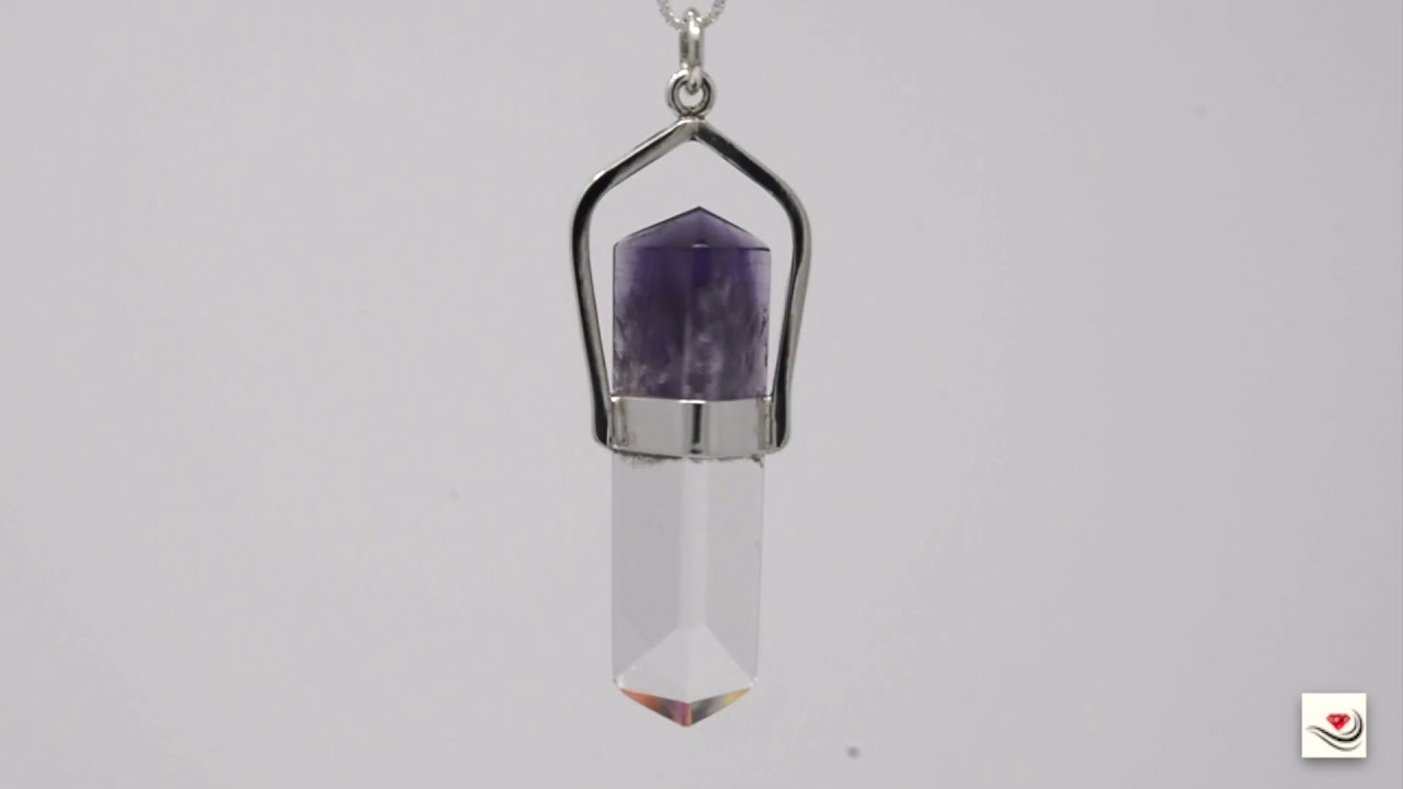 NEW The Violet Crown with Clear Quartz, Amethyst and Dichroic Glass, Large
