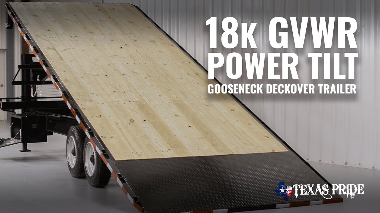 Walk Around: 18K lb GVWR Gooseneck Deck Over Flatbed Power Tilt Trailer |  Texas Pride - YouTube