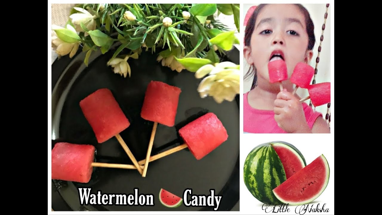Watermelon Candy 🍉 Ice candy recipe Summer recipes Little Naksha