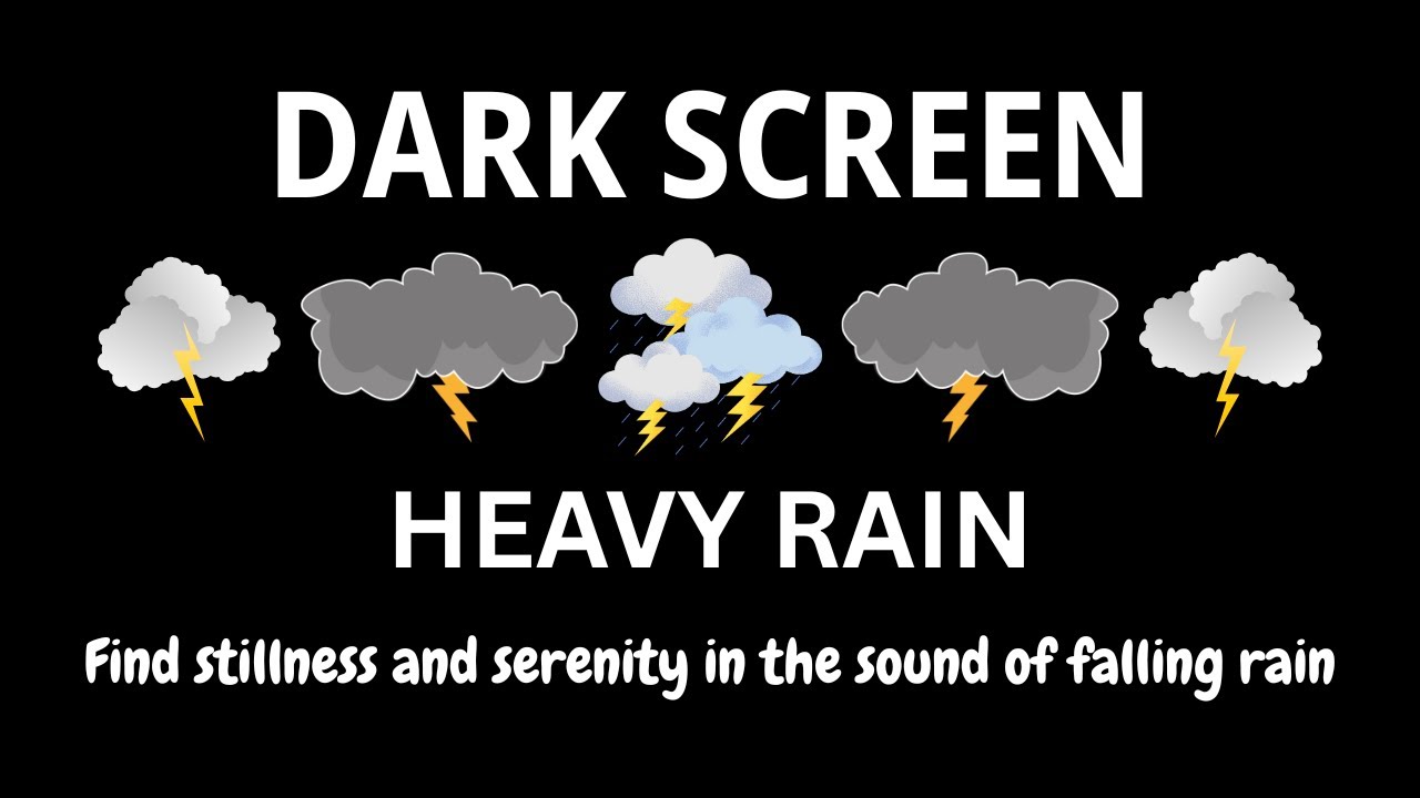 Heavy Thunderstorm Rain Sounds BLACK SCREEN | Deep Sleep and Total Relaxation