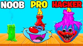 NOOB vs PRO vs HACKER | In Candle Craft 3D | With Oggy And Jack | Rock Indian Gamer |