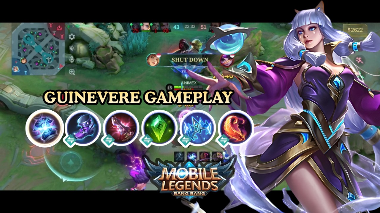 Guinevere One Combo Knock-Up! Insane Burst Damage — Mobile Legends ✨🔥