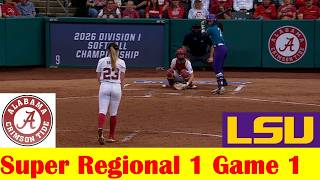 #16 LSU vs #1 Alabama Softball Highlights, 2026 NCAA Super Regional Site 1 Game 1
