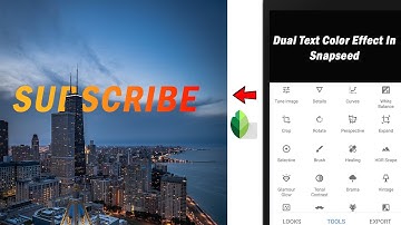Dual Color text Snapseed | How to Masking Using Stacks brush
