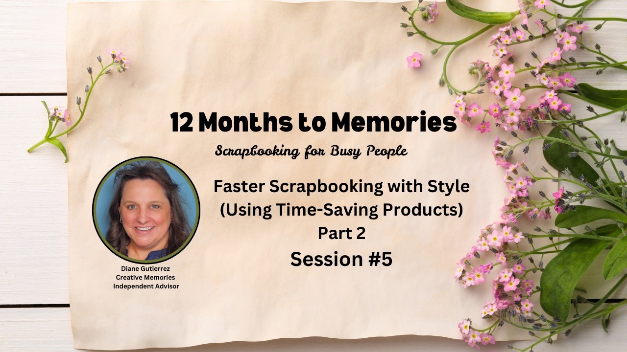 Занятие 5: Быстрее создавайте скрапбукинг с помощью простого набора для верстки | 12 месяцев до в...