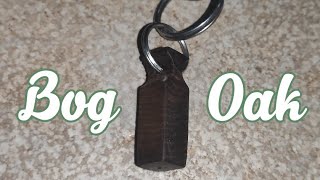 How To Make A Key Chain Out Of Bog Oak With A Dremel.