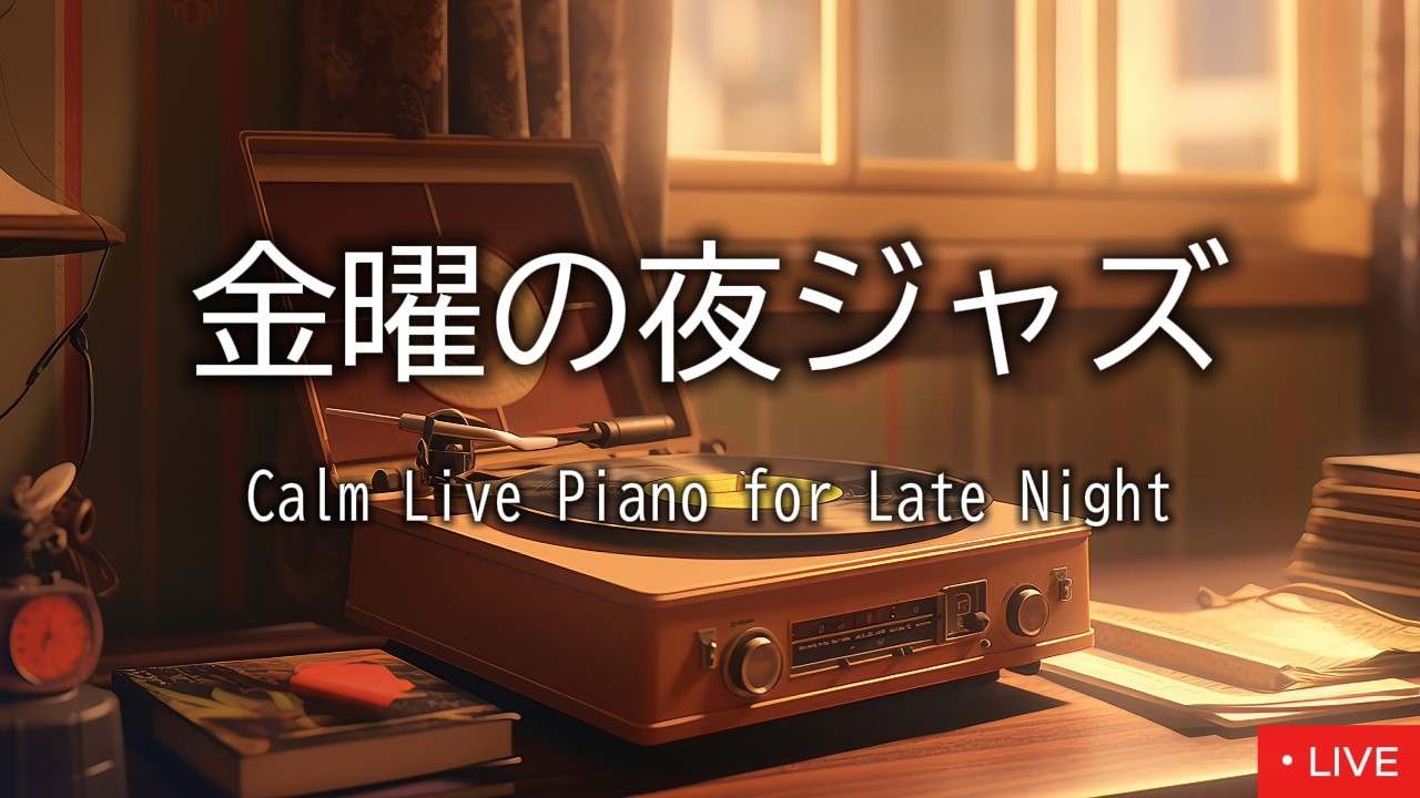 金曜の夜ジャズ｜Friday Night Live Jazz Piano for Work｜作業・カフェ気分｜【作業用BGM】