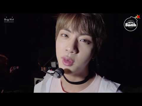 [Arabic Sub] BANGTAN BOMB Jin's Face contact time @ M countdown comeback stage of 'Spring Day'