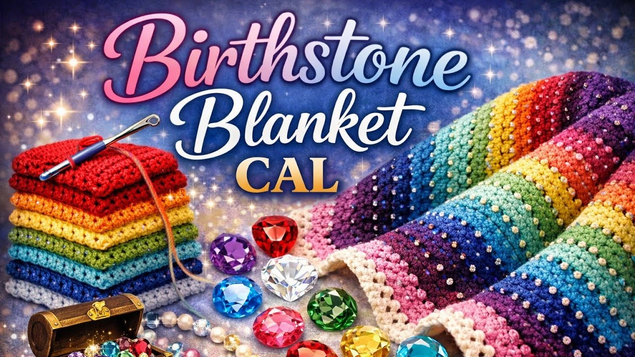 @critterscrochet795 Birthstone Blanket CAL February Square 