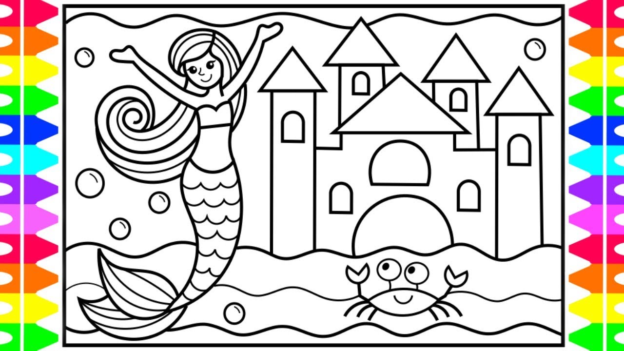 How to Draw a Mermaid for Kids Mermaid Drawing for