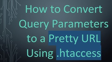 How to Convert Query Parameters to a Pretty URL Using .htaccess