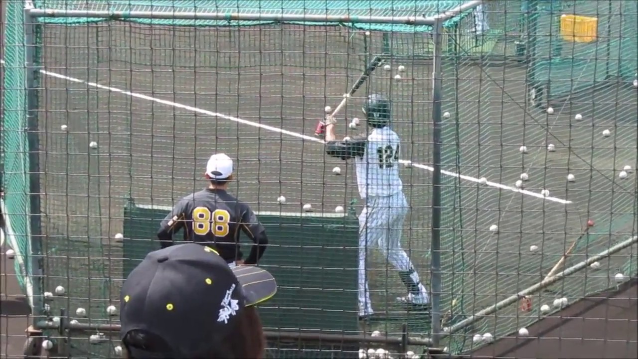 2018年5月6日 阪神タイガース 横田慎太郎選手 打撃練習 - YouTube