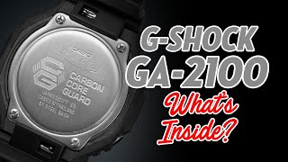 What's inside the Casio G-Shock GA-2100? Check out the Carbon Core Guard and the 5611 module.