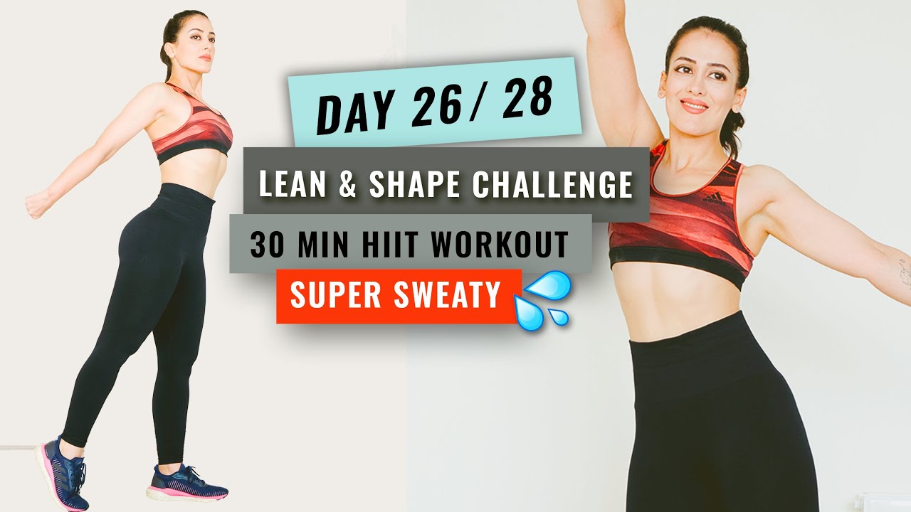Day 26 / 28 : 30 MIN INTENSE HIIT Workout - Full Body, No Equipment, No ...