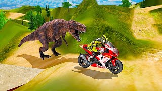 Jogo de Moto - Offroad Motor Bike Dinosaur Escape screenshot 2