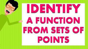 FUNCTION | IDENTIFY A FUNCTION FROM A SET OF POINTS EXPLAINED + EXAMPLES