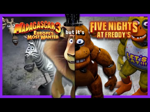 [SFM/FNAF] Madagascar 3 Train scene but with FNAF Characters