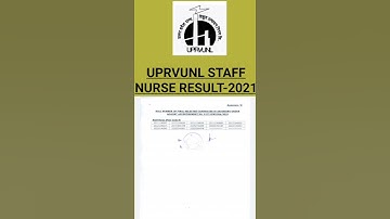 uprvunl Staff Nurse Result-2021