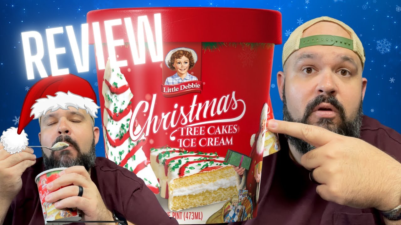 Trying Christmas Tree Cake Ice Cream For The 1st Time - YouTube