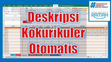 Sheet Excel Kokurikuler untuk Deskripsi Rapor