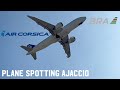 Plane spotting ajaccio   air corsica  atr72  airbus a320 neo