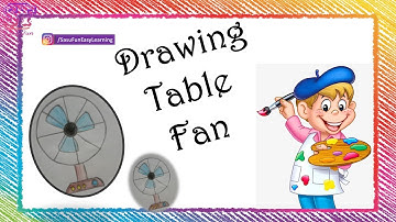 How to Draw a  Fan |  How to draw table fan step by step for kids with easy step #sasufun
