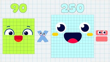 Numberblocks | Multiply 2 Big Numbers | Multiply Two Giant Number | Learn Multiplication Big Numbers