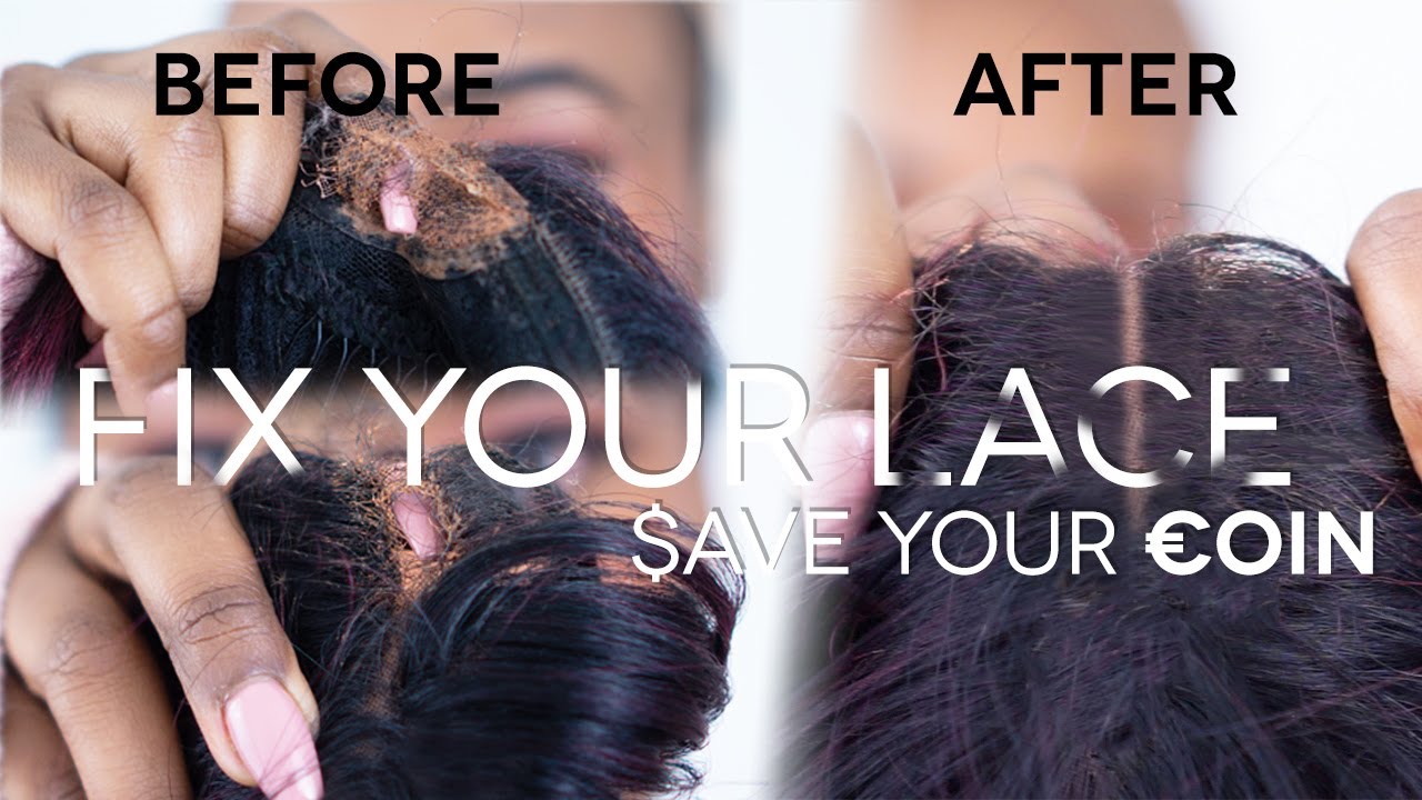 How to fix a hole in your frontal or closure FAST AND EASY! Repair
