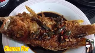 Fried Fish with light and dark soya sauce//Chinese food