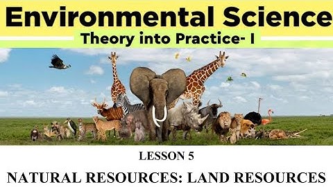 Lesson 5: Natural Resources: Land Resources || ENVIRONMENTAL SCIENCE:THEORY INTO PRACTICE I