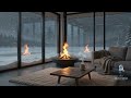 COZY FIREPLACE SUITE ❄️🔥 BLIZZARD RAGING OUTSIDE DEEP SLEEP AND RELAXATION AMBIENCE