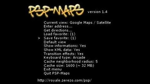 PSP-Maps 1.4 Introduction video