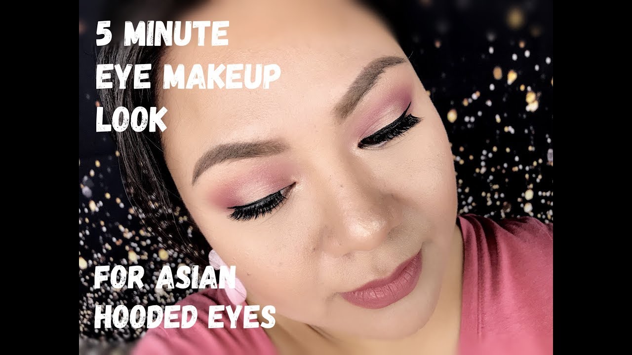 5Minute Eye Makeup Look for Asian Hooded Eyes using only 2 eyeshadows