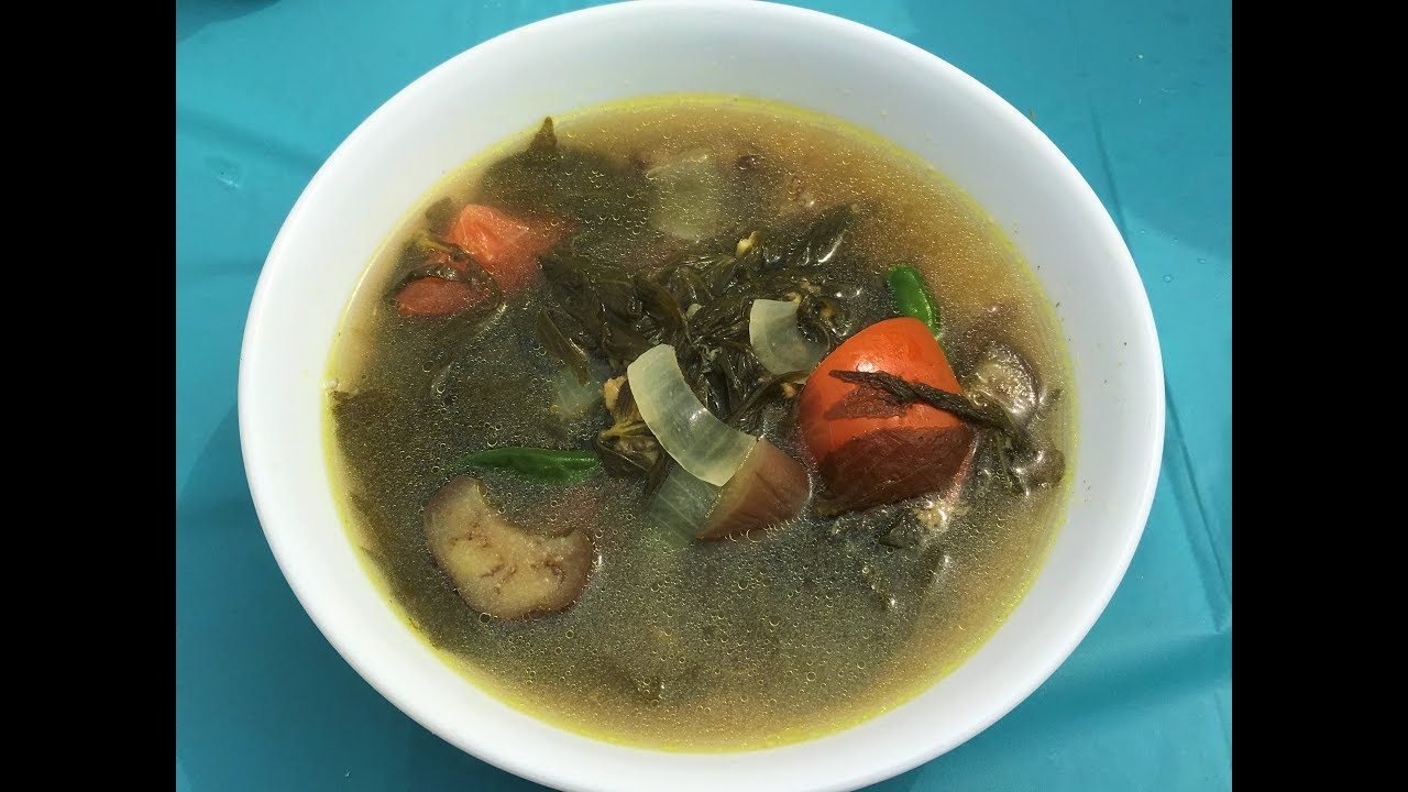 Myanmar Food Recipes Burmese Roselle Leaves with Eggplant Soup ခရမ