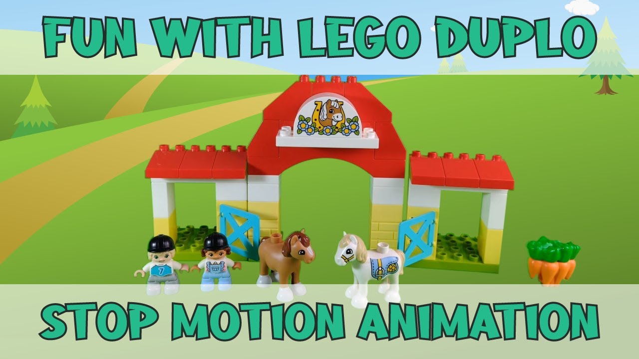 LEGO DUPLO Horse Stable and Pony Care - Stop motion animation.