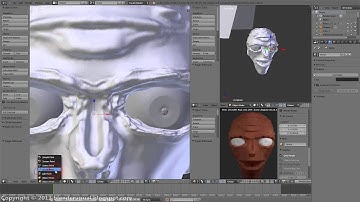 Blender 2.66 Dynamic Topology Sculpting Timelapse - Head