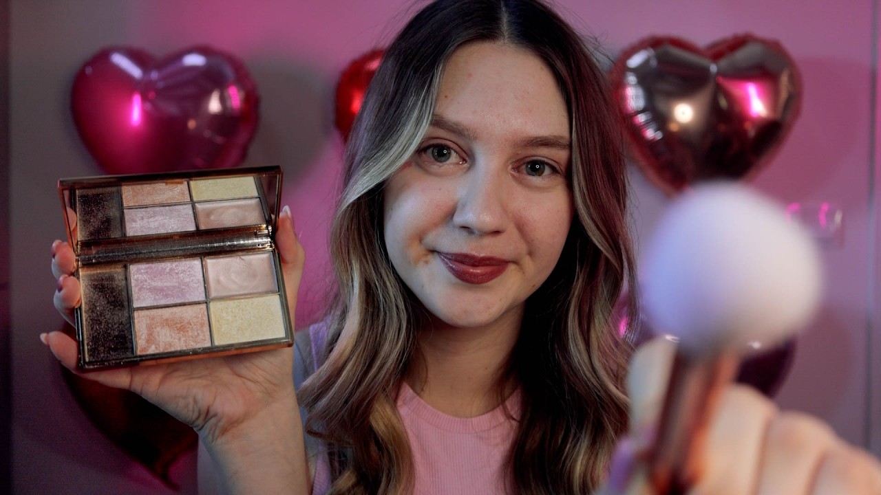 ASMR 💕 Doing Your Valentine’s Makeup | Relaxing Personal Attention