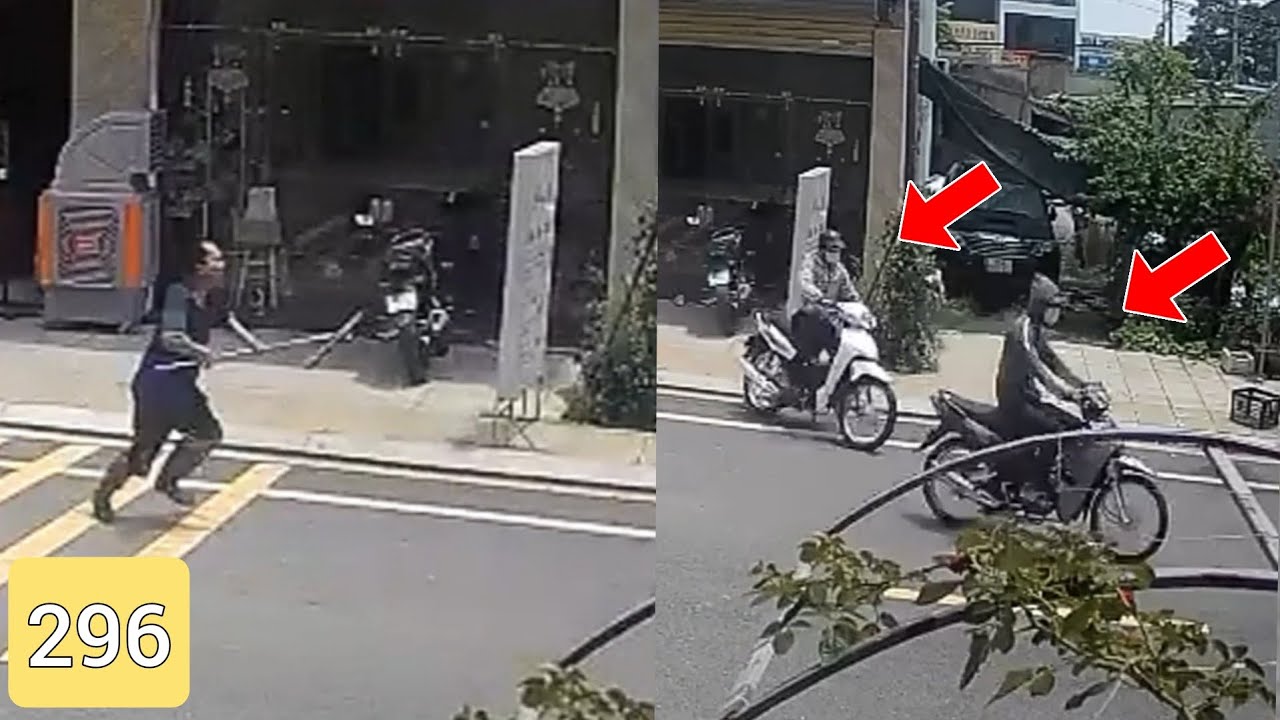 Thấy Trộm Xe , Ông Chú Cầm Cây Trong Nhà Chạy Ra Đuổi Theo Nhưng Vẫn Không Kịp.