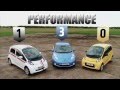 Nissan Leaf vs Citroen C-Zero vs Mitsubishi i-Miev review