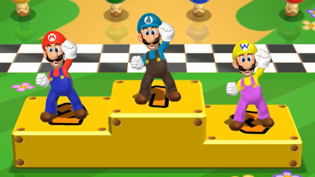 Mario Party 9 - Minigames - Kamek Vs Mario Vs Daisy Vs Wario