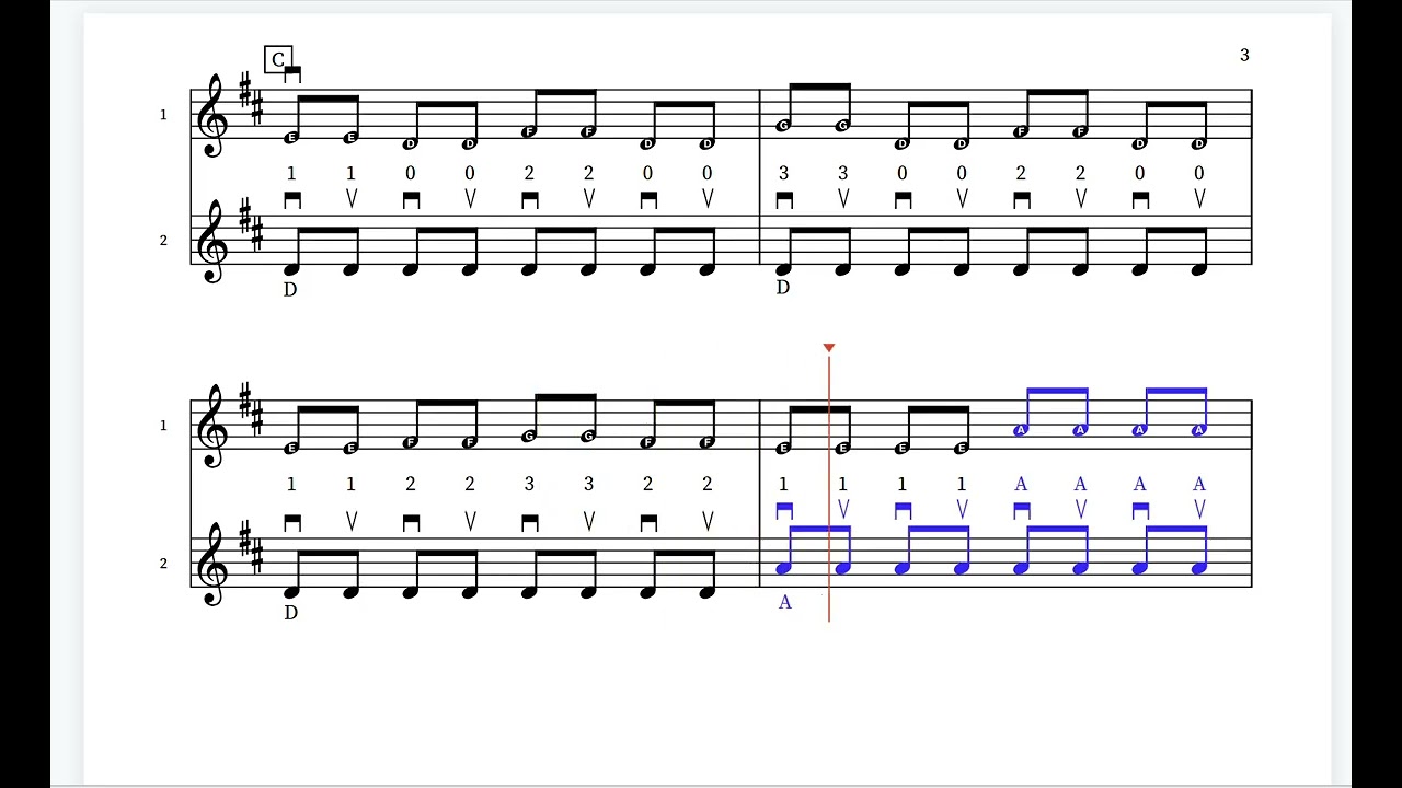 Easy Violin Song: Bright Future- Slow Mo version:  D Major-Sheet Music in the Description