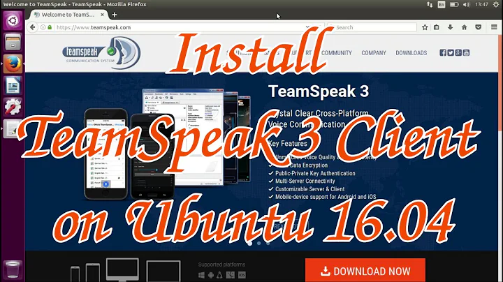 Install TeamSpeak 3 Client on Ubuntu 16.04
