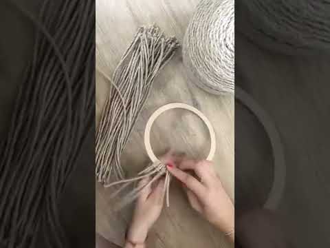 من خيط الكتان تعالو نزين المرايا تزيين البيت اعادة تدوير اشغال يدوية أفكار مشروعات