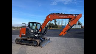 2023 Hitachi ZX85 USB6 8.5 ton Excavator for sale at Corsehouse Commercials (walk around video)