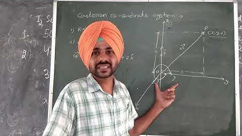 Cartesian co ordinate system : Two and Three dimensional system, Position, Velocity & Acceleration
