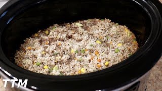 How to Make Ground Beef and Rice in the Slow Cooker~Easy Cooking